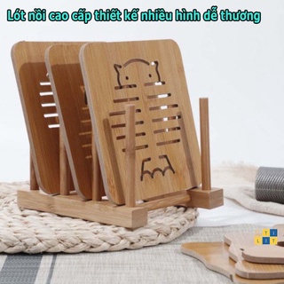 Miếng Gỗ Lót Nồi Thú Vị Décor [Hình ngẫu nhiên] [LÓT NỒI GỖ]
