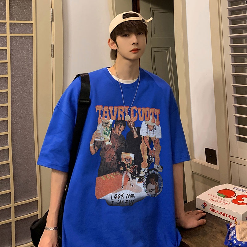 Áo Thun Tay Ngắn Thiết Kế Mới Mùa Hè Phong Cách Hip hop Đường Phố Mỹ Cho Unisex