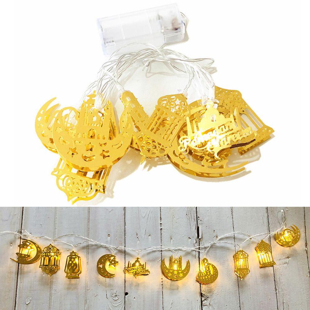 Dây Đèn LED 10 Bóng 1.65m Hình Trăng Sao Trang Trí Tiệc