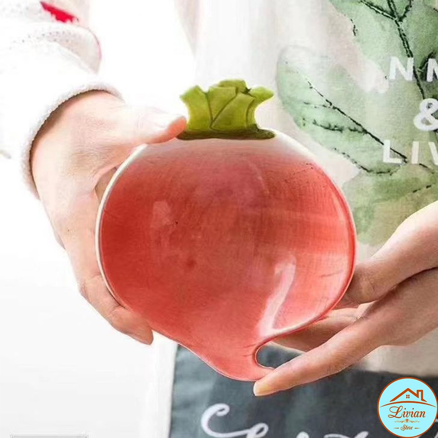 Đĩa sứ, bát sứ ăn dặm hình rau củ quả ngộ nghĩnh