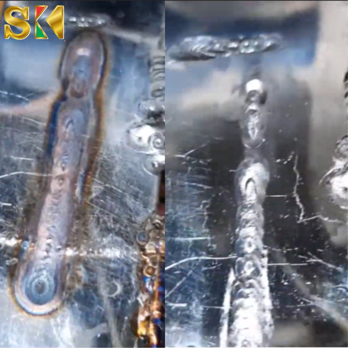 Máy tẩy bóng mối hàn inox cường độ 60A