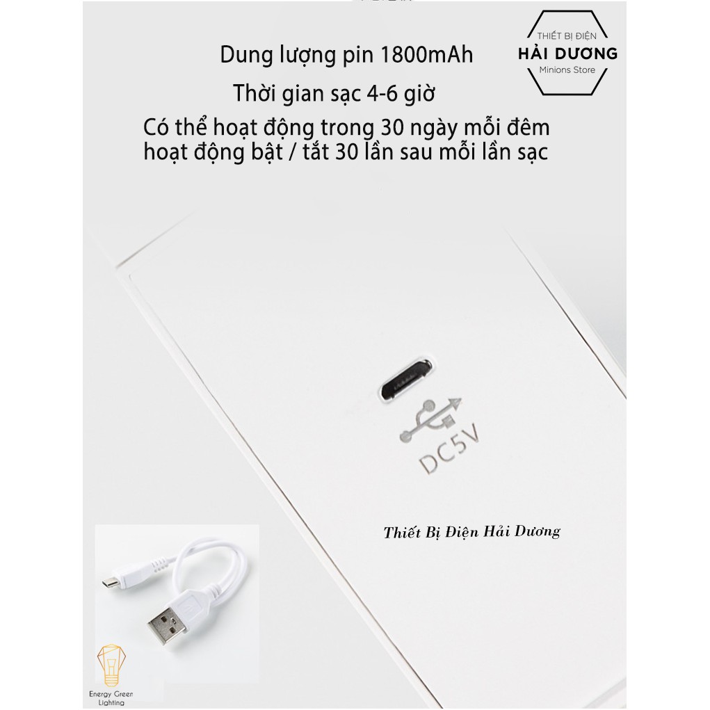Đèn LED Cảm Biến Chuyển Động Thông Minh Dán Tường Dán Tủ Tháo Rời Di Động Pin Sạc Tích Điện Dễ Dàng DT-3291 - Có Video