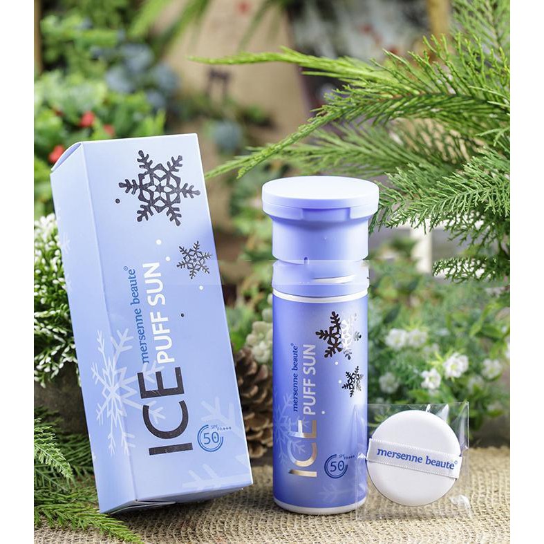 Kem Chống Nắng 3in1 Make Up Mát Lạnh Mersenne Beaute Ice Puff Sun SPF50+ 100ml