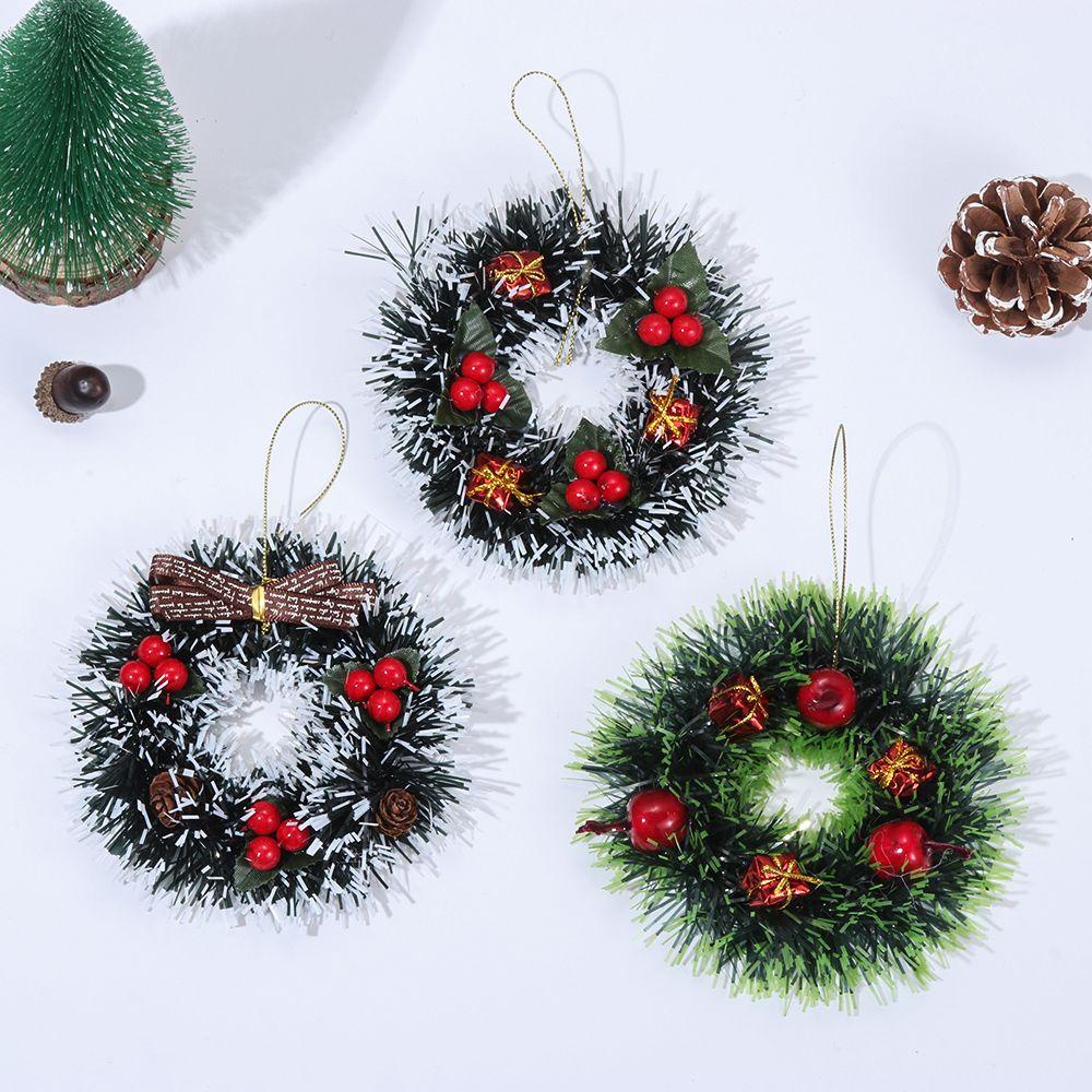 CONOPERY Vòng Hoa Nhân Tạo Hình Tròn Dùng Trang Trí Giáng Sinh