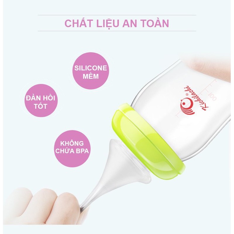  Núm ty Silicon Plus Kichilachi cao cấp siêu mềm mô phỏng bầu ngực mẹ