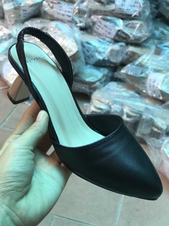 giày cao gót bít mũi gót đồng Q87