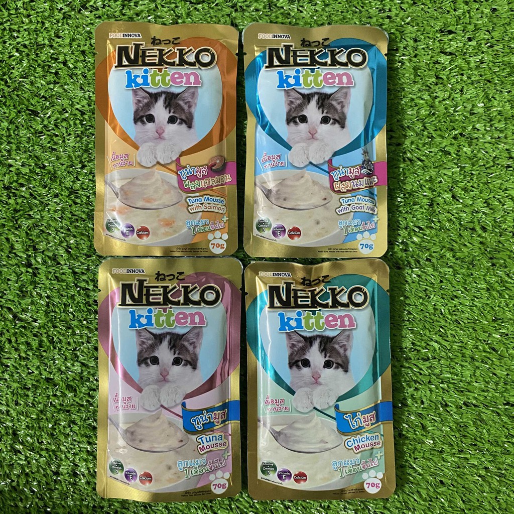 Pate nekko cho mèo ⚡ SHIP HỎA TỐC ⚡ Nekko gói pate cho mèo bổ sung dinh dưỡng hộ trợ tiêu hóa, mượt lông