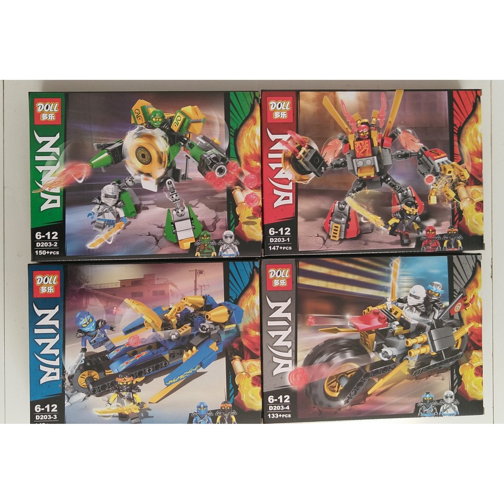 [ĐỒ CHƠI] [HÀNG ĐẸP GIÁ TỐT] - Lego D203 - Bộ lego ninja người máy hơn 150 chi tiết