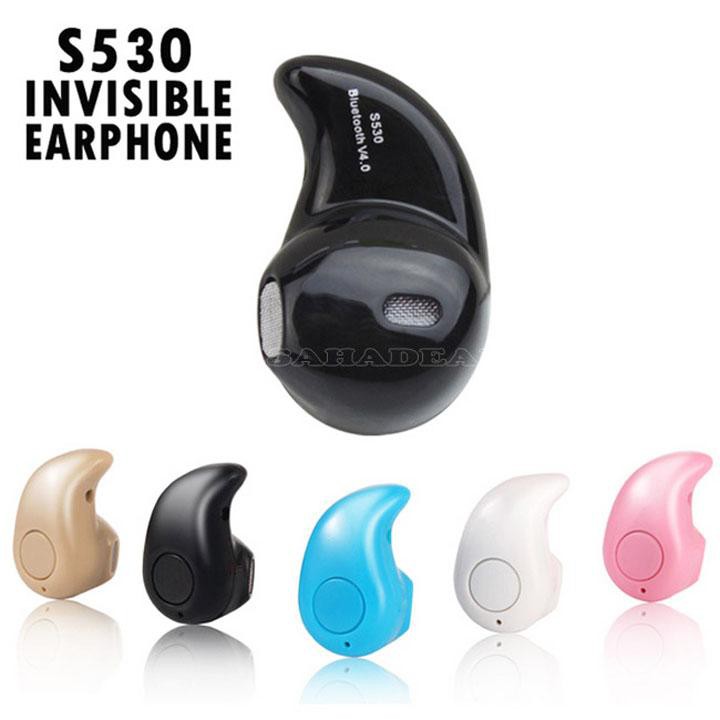 Tai Nghe Bluetooth S530 Nhét Tai V4.1 Ear-Pod Siêu Nhỏ Có Nghe Nhạc (Trắng, đen)