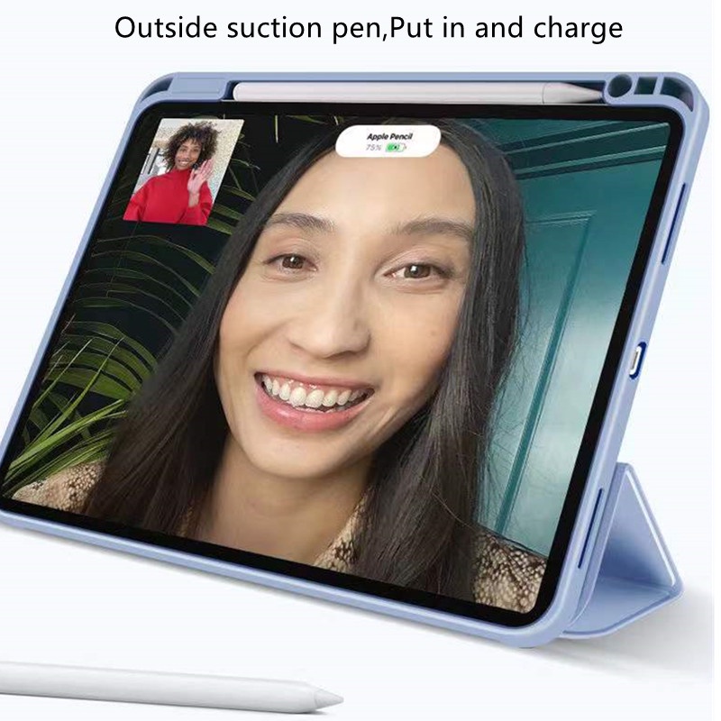 Bao Da Máy Tính Bảng Có Ngăn Đựng Bút Cảm Ứng Cho iPad Pro 11 12 9 2021 iPad Air 4 5 10.9 5th Gen 12.9 Mini 6 8.3 inch