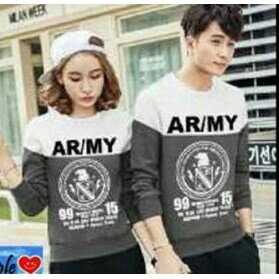 Áo Sweater Kiểu Quân Đội Thiết Kế Cá Tính Cho Các Cặp Đôi