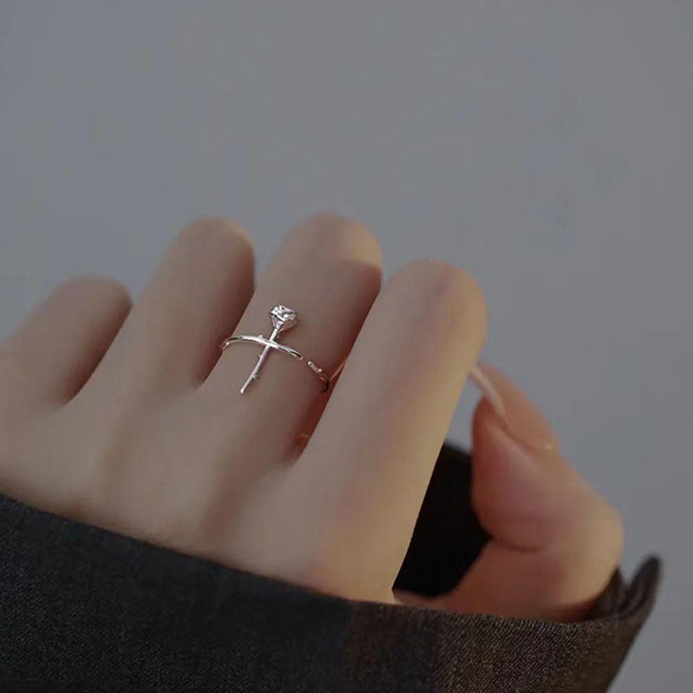 Nhẫn Thiết Kế Hình Hoa Hồng 3D Sáng Tạo Thời Trang Cho Nữ