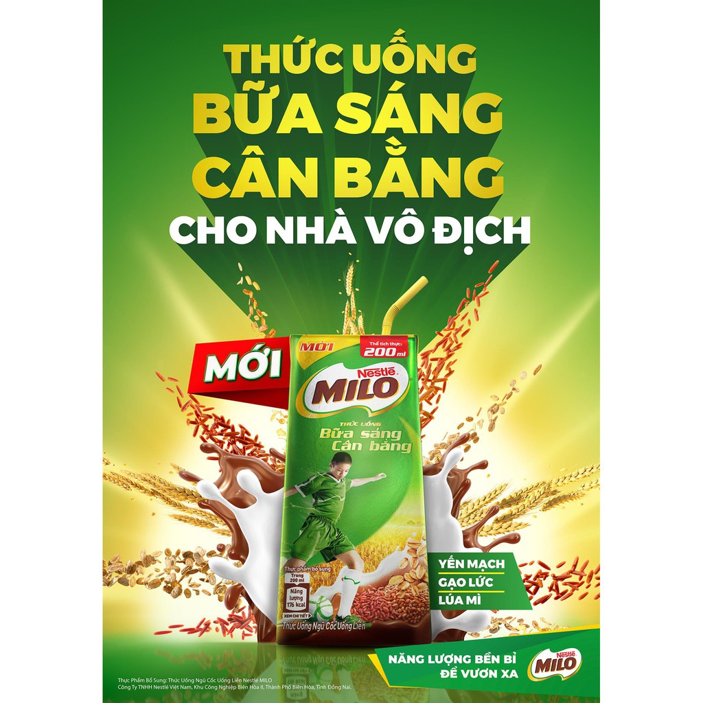 Sữa Ngũ Cốc Nestle Milo 200ml date mới