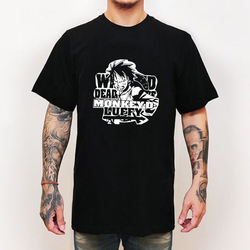 Áo phông unisex Luffy OnePiece tay lỡ form rộng dáng xuông cả nam nữ Siêu Ngầu - áo thun 360 oversize basic tee big logo