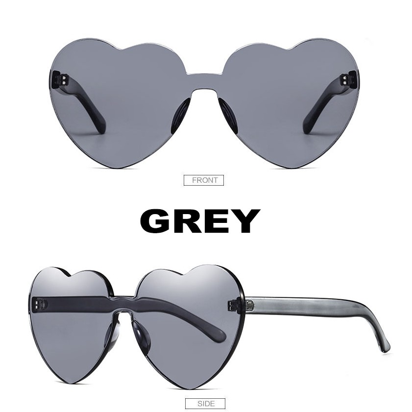 Kính mát hình trái tim thiết kế thời trang dành cho nam nữ