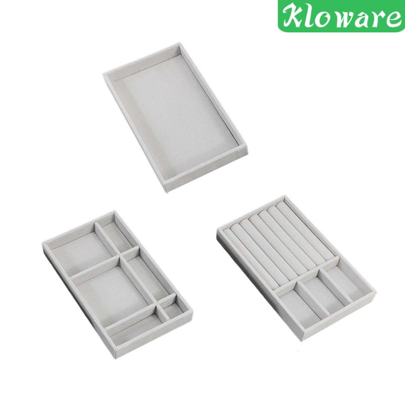 Bộ 3 Khay Trưng Bày Trang Sức / Đồng Hồ / Ngăn Kéo Tiện Dụng Cho Nữ