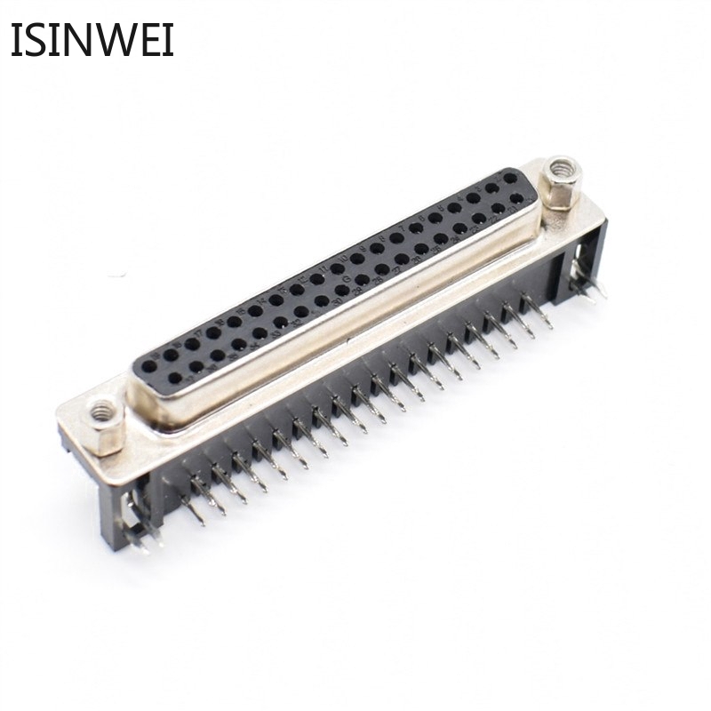 5PCS DR37 DB37 D-SUB Angle Angled 37 Pin Female Male PCB Mount Socket Connector