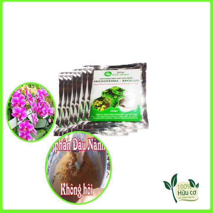 Combo 10 Gói Phân Ủ Phân Hữu Cơ Khô, Nước Nhanh Phân Hủy Không Hôi 2000GR