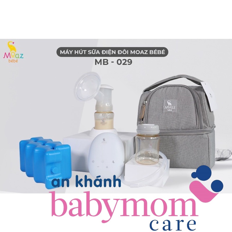 MÁY HÚT SỮA ĐIỆN ĐÔI MOAZ BÉBÉ MB – 029 TẶNG KÈM TÚI ĐỰNG VÀ ĐÁ KHÔ [ BẢO HÀNH 1 NĂM - 1 ĐỔI 1 ]