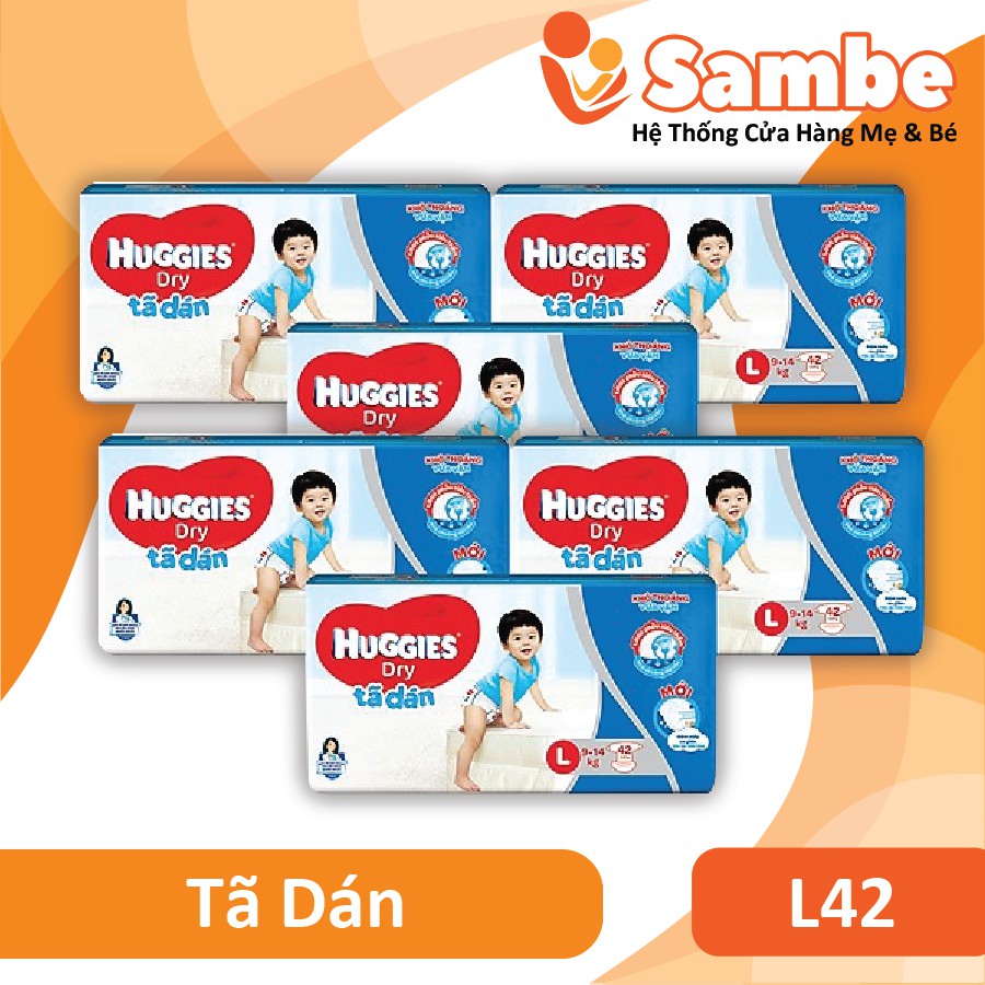 Tã Dán Huggies Size L 42 Miếng / 68 Miếng - Hàng Chính Hãng