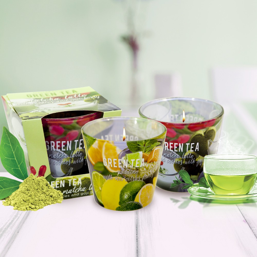 Ly nến thơm tinh dầu Bartek Green Tea 115g QT04964 - matcha trà xanh (giao mẫu ngẫu nhiên)