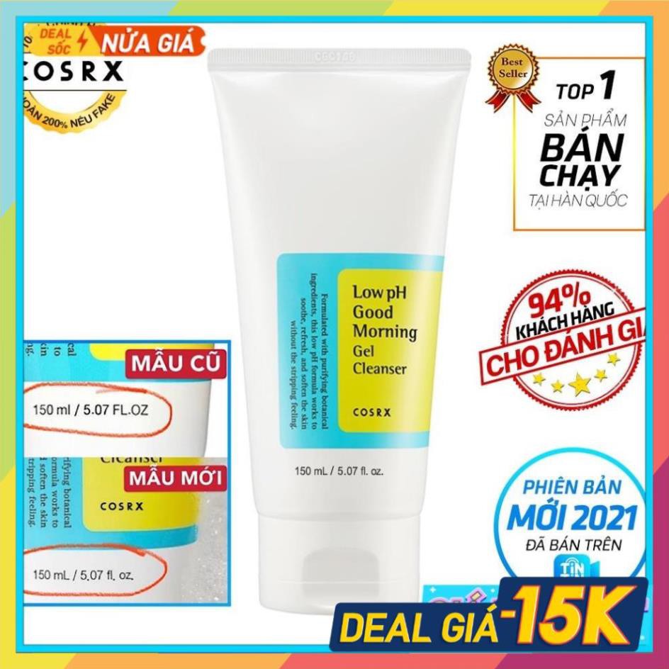 sữa rửa mặt cosrx low ph good morning gel cleanser -  dạng gel Hàn Quốc NEW | BigBuy360 - bigbuy360.vn