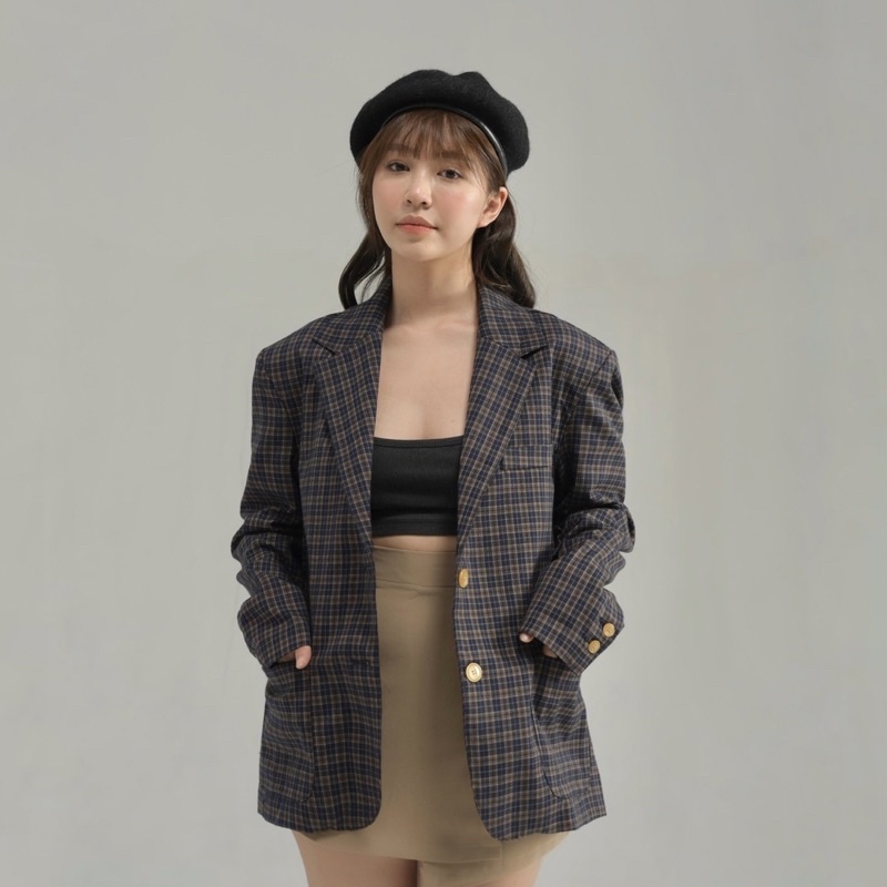 Plainwash.co - Áo khoác Queena Button Front Blazer
