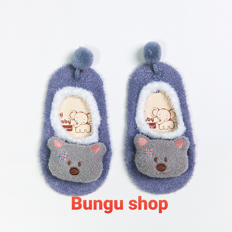 ⚡FREESHIP⚡Giày len xù 3D hình thú chống trơn trượt cho bé Bungu shop