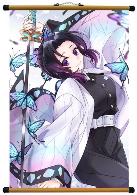 Ảnh poster kochou shinobu,tranh treo tường trùng trụ kimetsu no yaiba