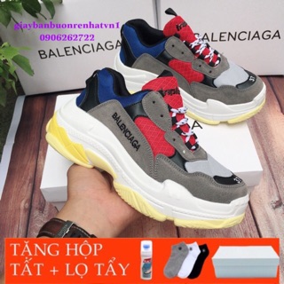 [TẶNG HỘP + TẤT , LỌ TẨY ] GIẦY ULZZANG BALEN TRIPLE S NAM NỮ