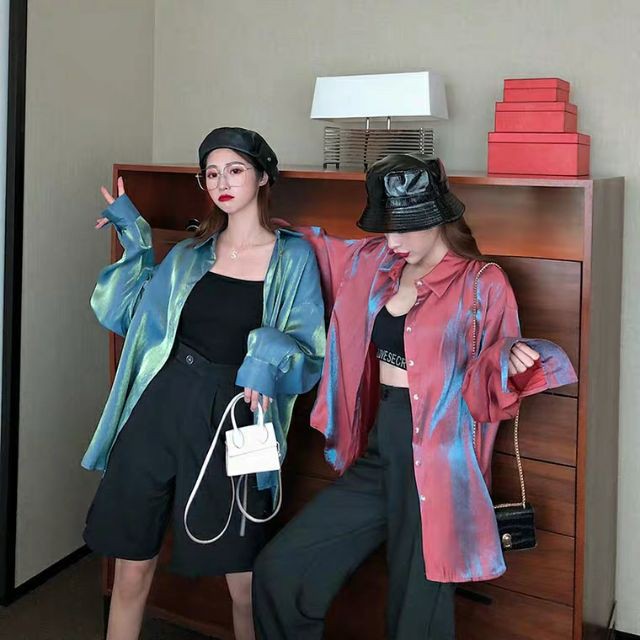 [Mã WASTUP giảm 10% tối đa 30K đơn 99K] ✨ Áo sơ mi satin phi bóng phản quang óng ánh trẻ trung hot trend unisex | BigBuy360 - bigbuy360.vn