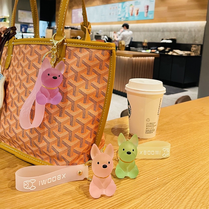 Móc khoá hình chó pulldog nhiều màu sắc hot trend tiktok , móc khoá xe máy / ô tô /phụ kiện túi xách MK11 - Shin Stor