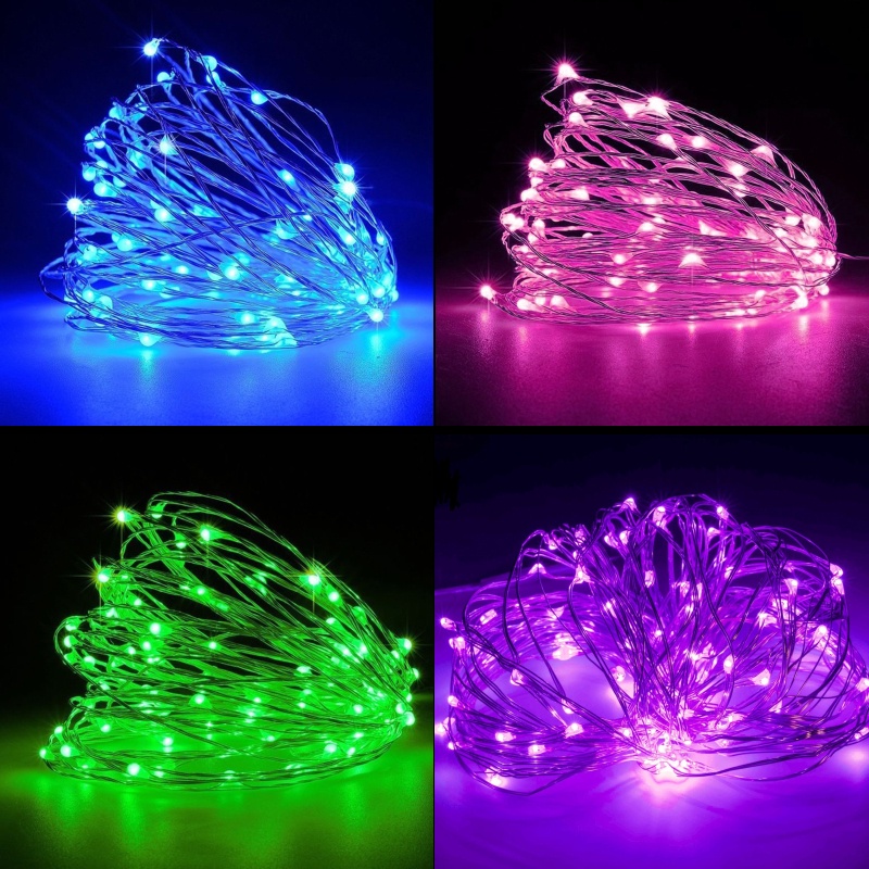 Dây Đèn LED 1 / 2M Sử Dụng Pin Trang Trí Tiệc