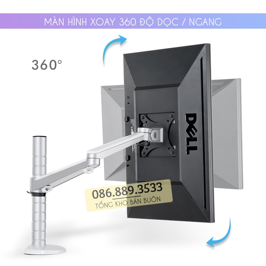 Giá Treo Màn Hình Máy Tính OA 3S 17 - 24 - 27 - 32 inch / Tay Treo Màn Hình Hợp Kim Nhôm