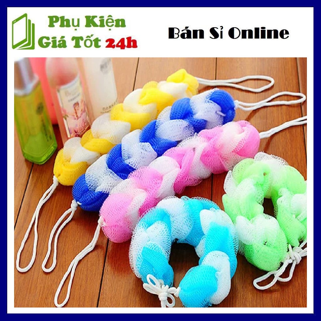 Bông Tắm Dây Dài Chà Lưng (Nhiều Màu)