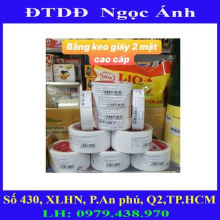 Băng keo giấy 2 mặt  2p5 đến 5p cao cấp