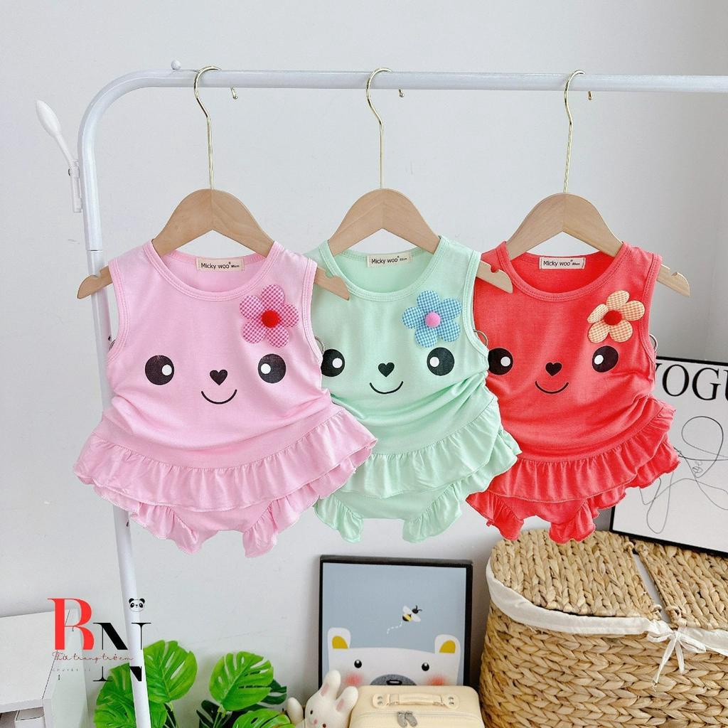 BỘ CÁNH TIÊN QUẦN CHIP BÈO THUN LẠNH MINKY MOM CHO BÉ GÁI