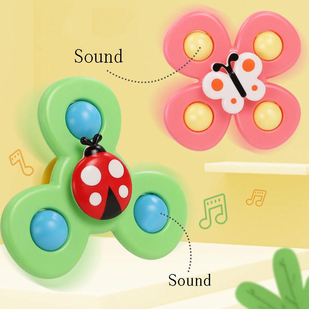Set 3 Con Quay Đồ Chơi Spinner HìNh Bọ RùA Có Âm Thanh HoạT HìNh Cho Bé