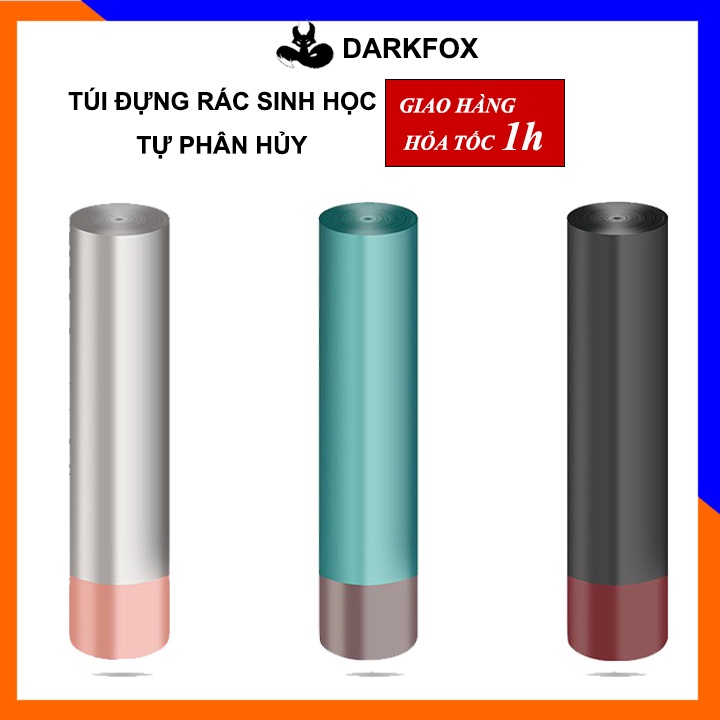 Túi đựng rác sinh học tự phân hủy có dây rút size 45*50cm (15 túi/1 cuộn) TDR01