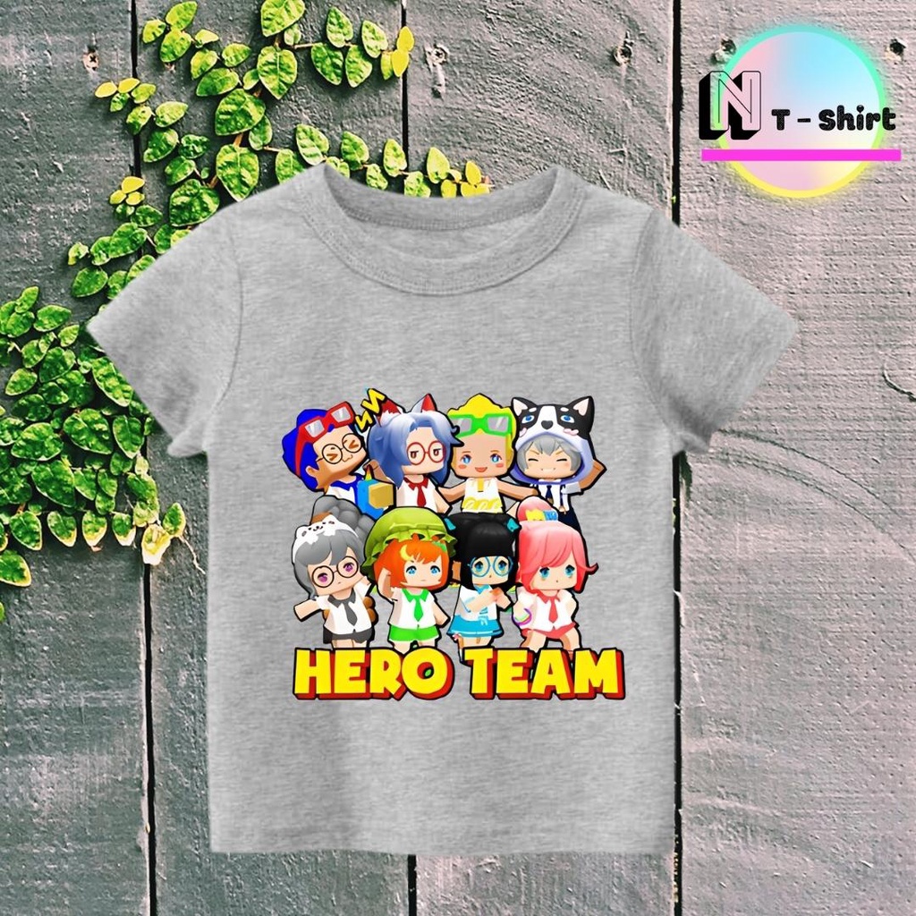 Áo phông trẻ em in hình 𝐇𝐄𝐑𝐎 𝐓𝐄𝐀𝐌, Áo cotton xuất xịn mặc thoải mái NTShirt