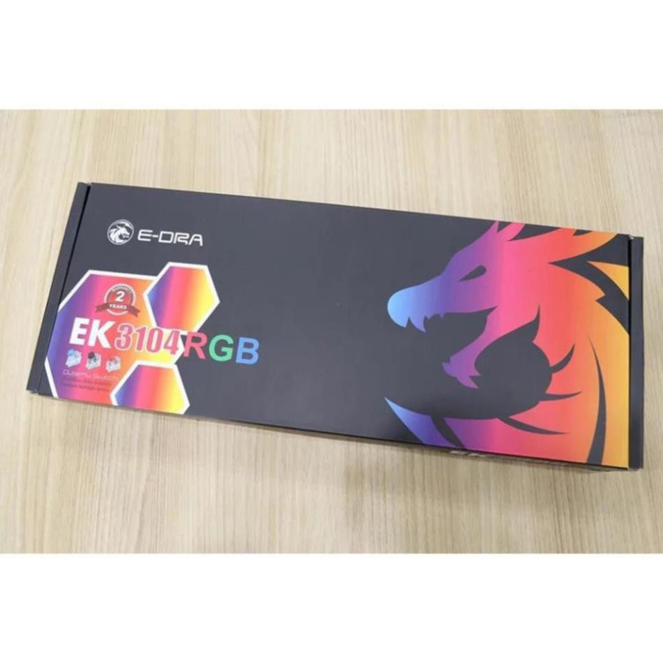 Bàn phím cơ  EDRA EK3104 - Phiên bản 2021 - Huano Switch - Led RGB - Màu đen - Blue/ Brown/ Red Switch - Bảo hành 2 năm | BigBuy360 - bigbuy360.vn