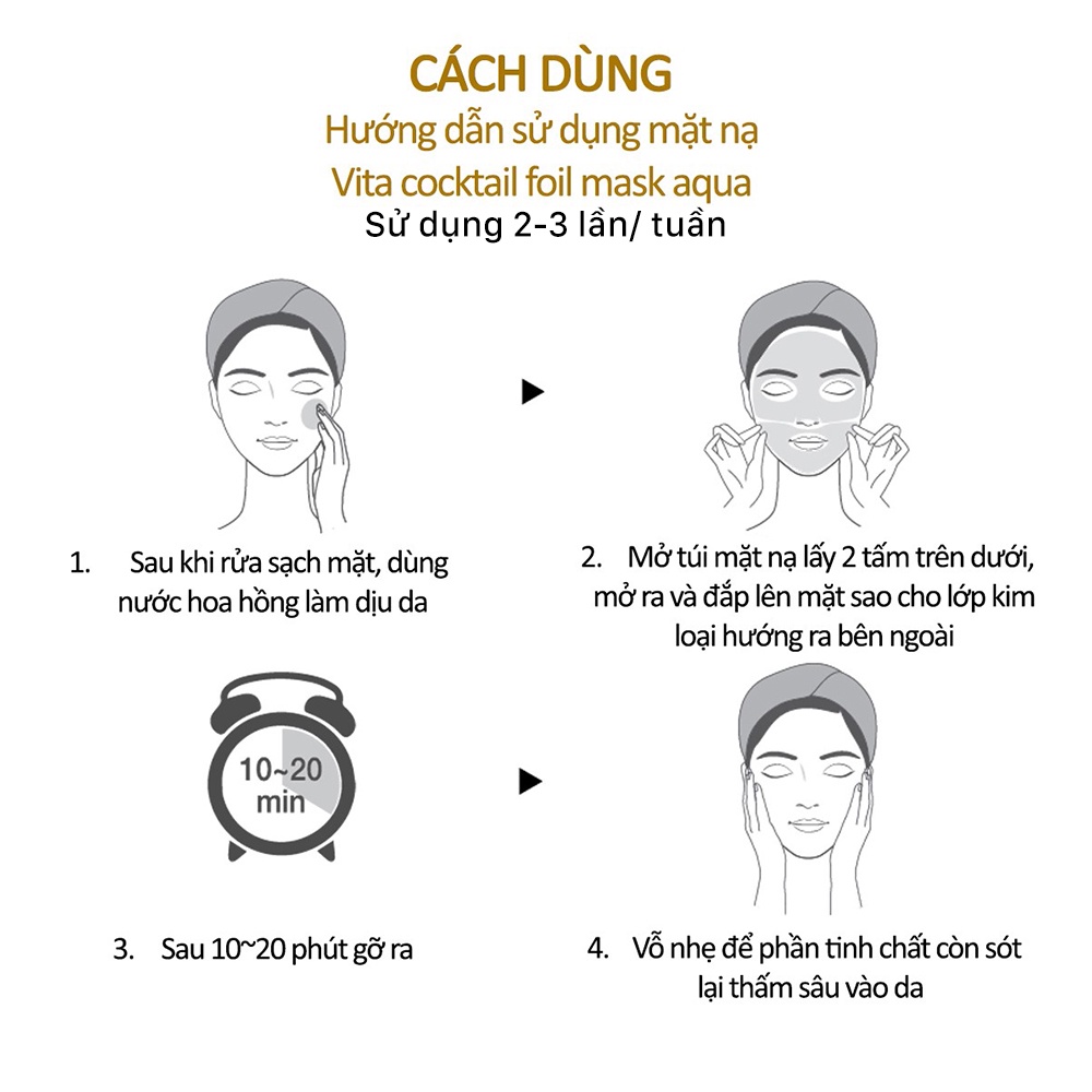 Combo 10 Mặt nạ BNBG ngừa lão hóa, nâng cơ Vita Cocktail Age Foil Mask 30ml NPP Tido88