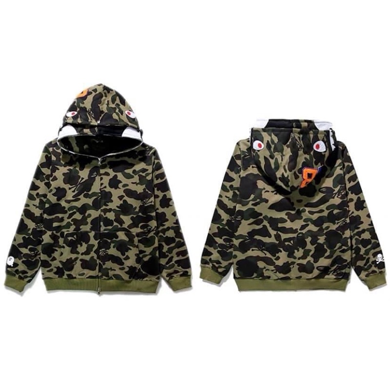 ÁO KHOÁC BAPE 2 MŨ 2 KHOÁ