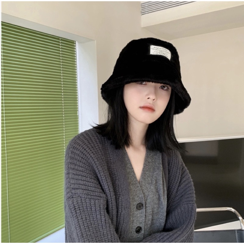 MŨ BUCKET LÔNG THỎ MẠC VUÔNG PHONG CÁCH HQ NAM NỮ