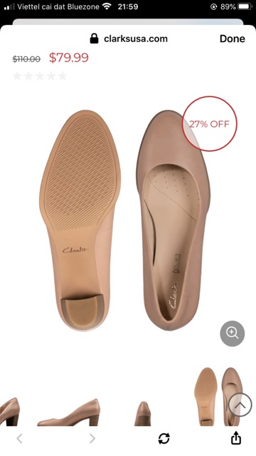 CHÍNH HÃNG SĂN SALE Giày CLARKS mỹ size 7US