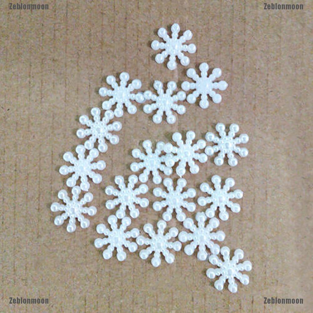 Bộ 100 Tăm Bông Tuyết Đính Ngọc Trai Nhân Tạo