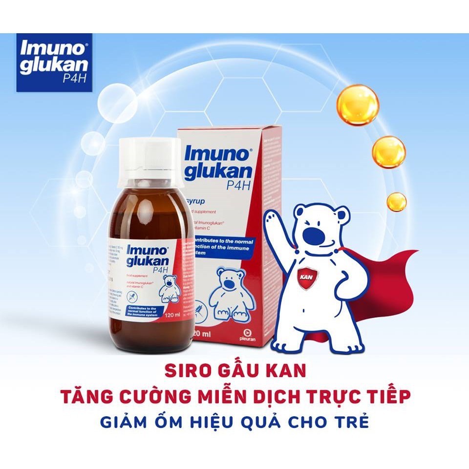 Imunoglukan P4H - Tăng cường hệ miễn dịch, nâng cao sức đề kháng (Chai 120ml)