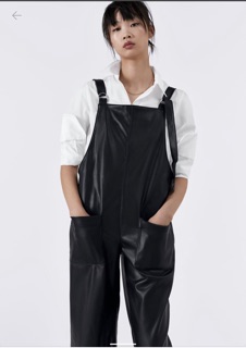 (Sẵn)Quần yếm da Zara auth canh sale