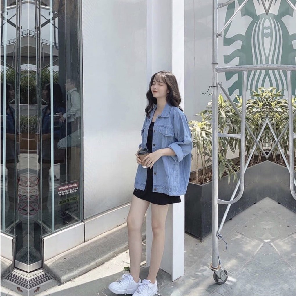 K Áo Khoác JEAN XANH NHẠT Unisex 43 23