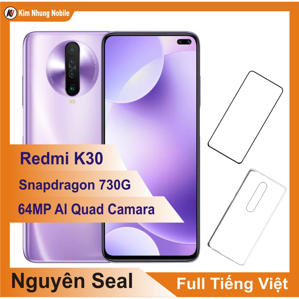 Combo Điện thoại Xiaomi Redmi K30 64GB Ram 6GB + Cường Lực - Hàng Nhập Khẩu